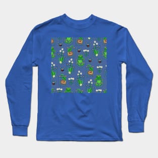 Outdoor Pockets pattern in Gouache Long Sleeve T-Shirt